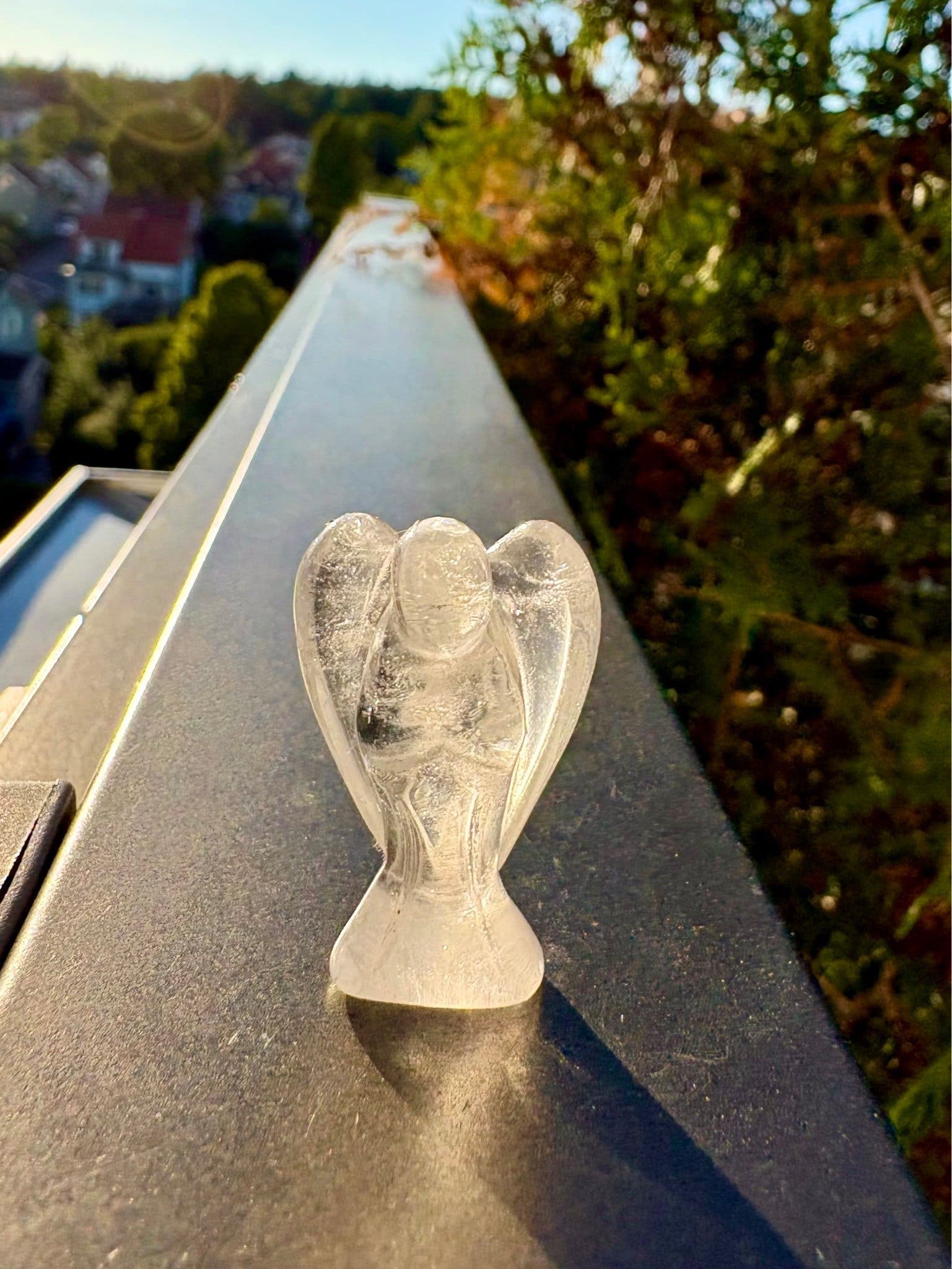 Kristall i Bergkristall Ängel Angel carving