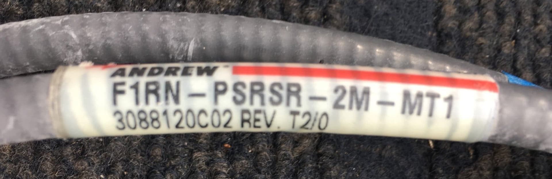 Andrew F1RN-PSRSR-3M2-MT1 SMA RA Heliax Coax Cable 2M / 6.56ft