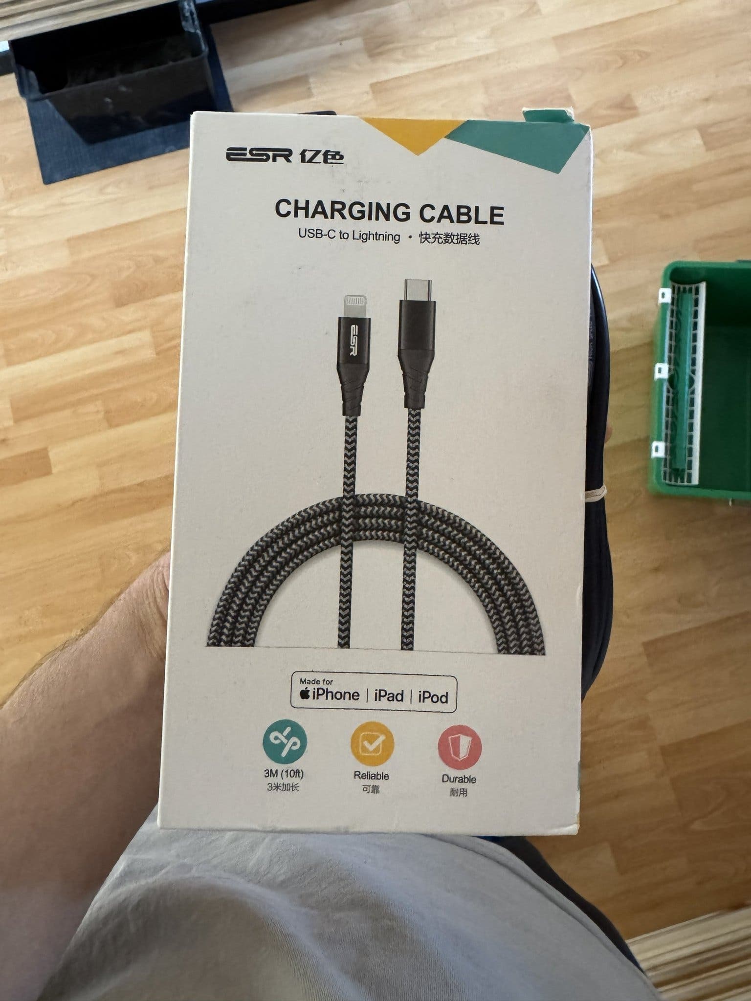 ESR USB-C till Lightning laddningskabel 3M