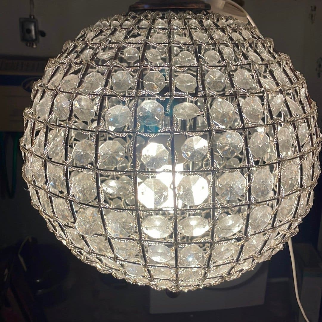 Taklampa i metall och glas -diameter 35 CM