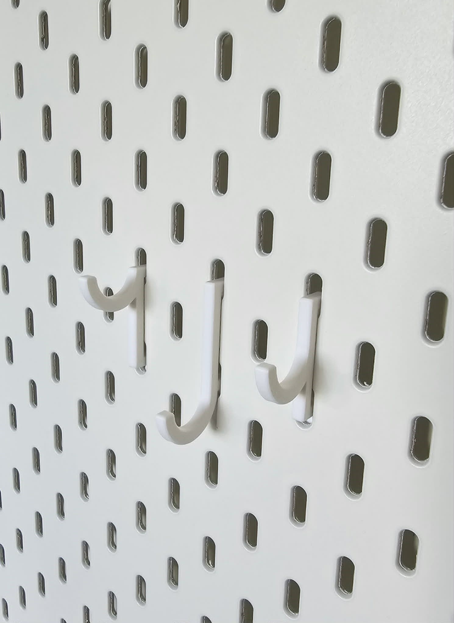 10- pack 3D-printade krokar för pegboard