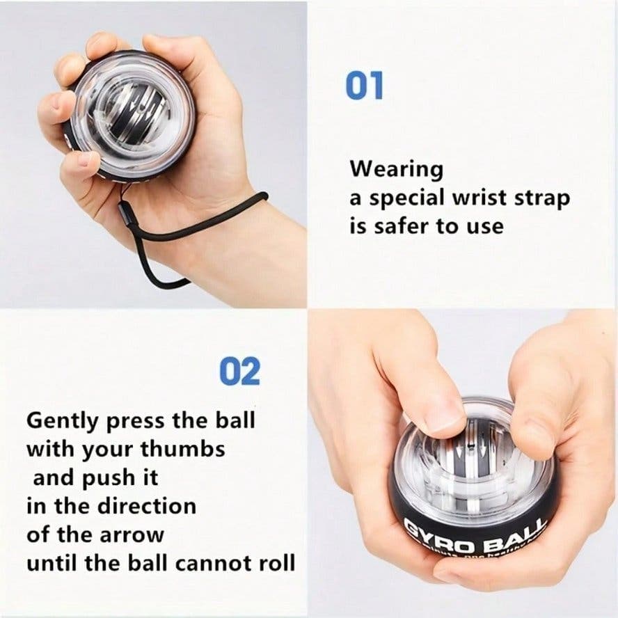 *Helt ny* Gyro Ball: Tränare för handled fingrar, underarm och greppstyrka
