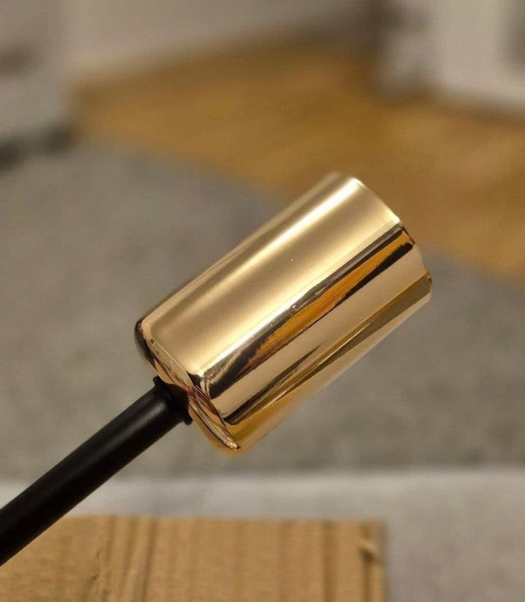 Modern satellitkrona/ taklampa med 6 ljusarmaturer – Svart & guld, E27/E26