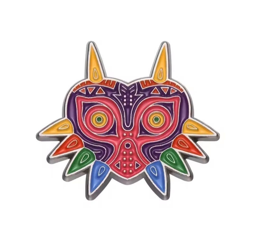 ZELDA Majoras Mask Enamel Pin | Link Pin | Retro Kawaii Brooche Nålmärke