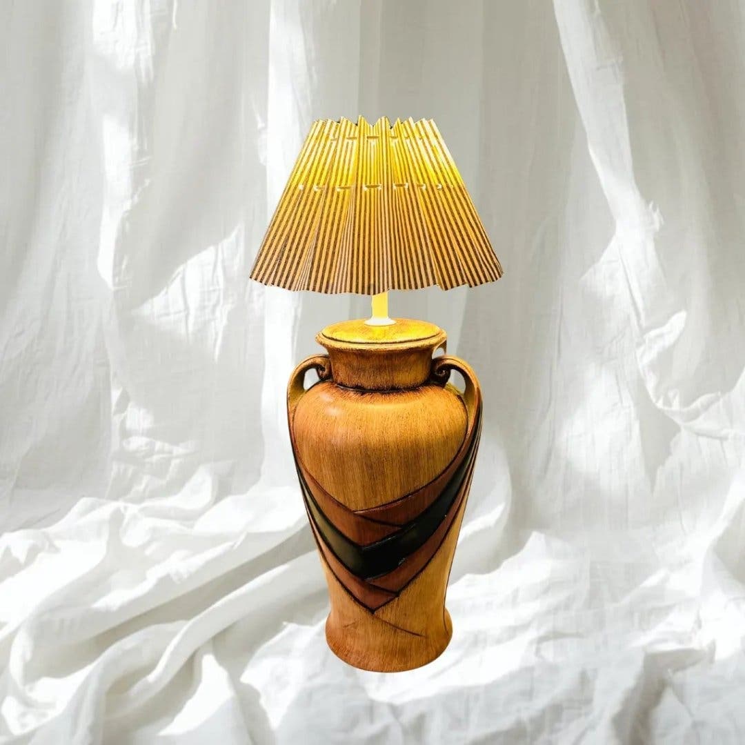 Vintage skandinavisk keramiklampa från 1970-talet
