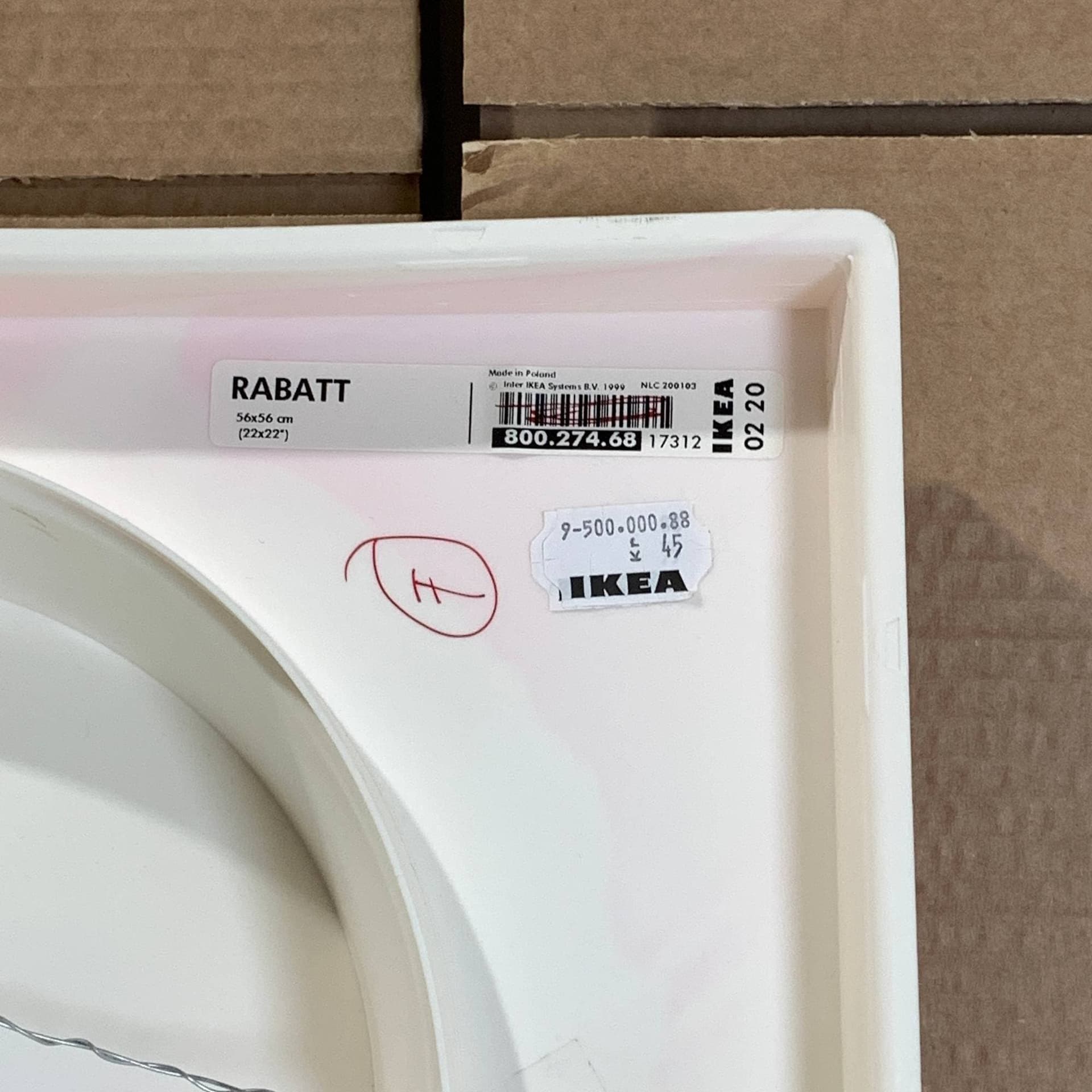 IKEA Rabatt Tavla Plast Retro Väggdekoration Vintage Vit