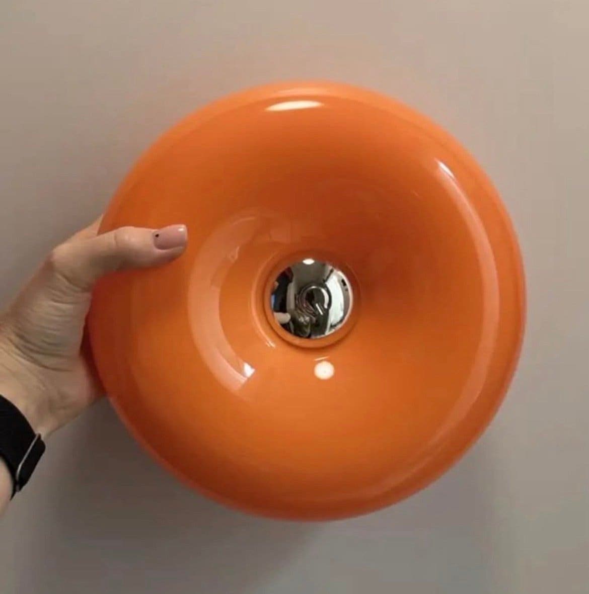 Nordisk Bordslampa vägglampa orange - Vintage design Bauhaus Donut design