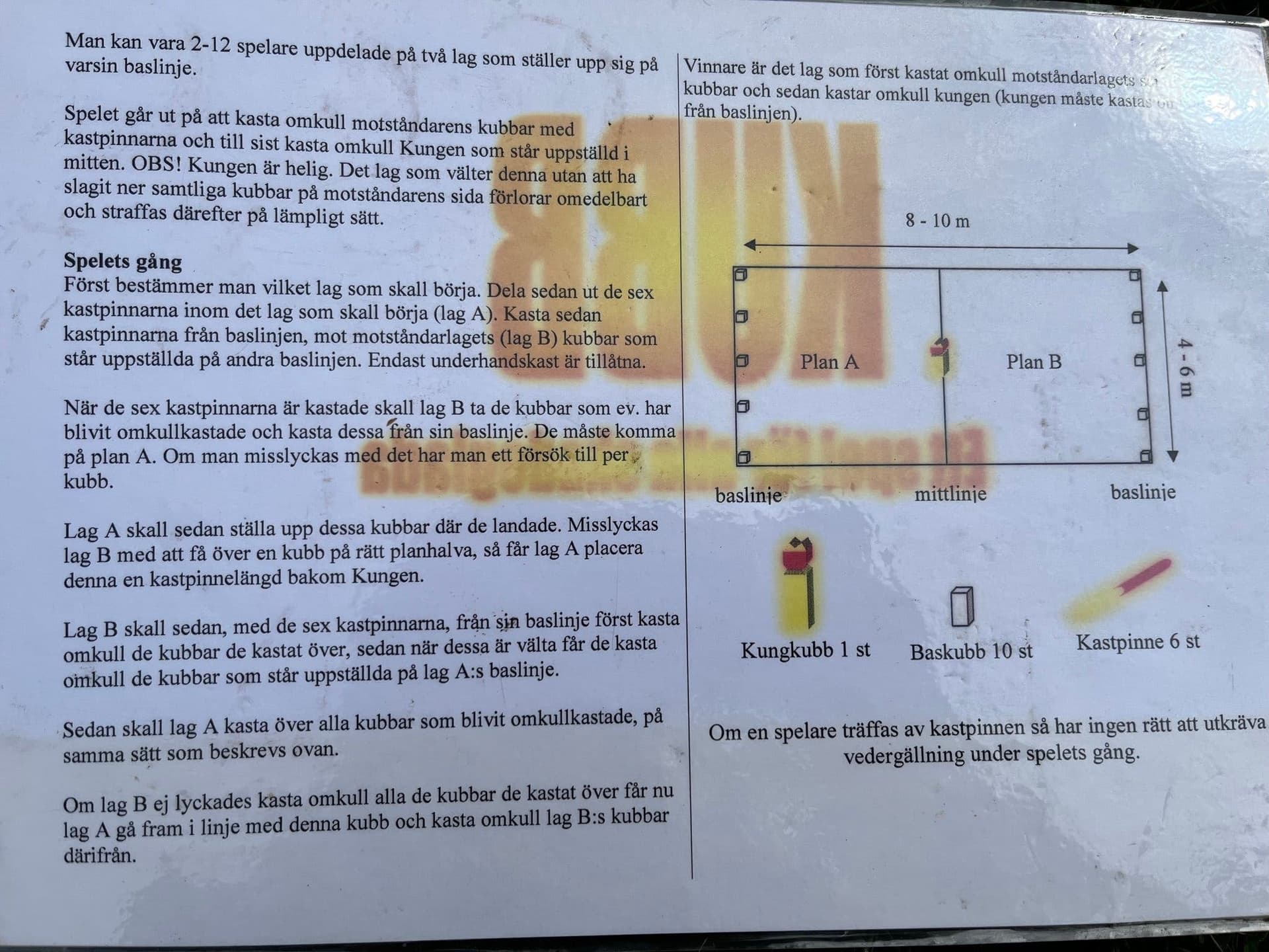 Kubbspel i trälåda, gammal fint spel