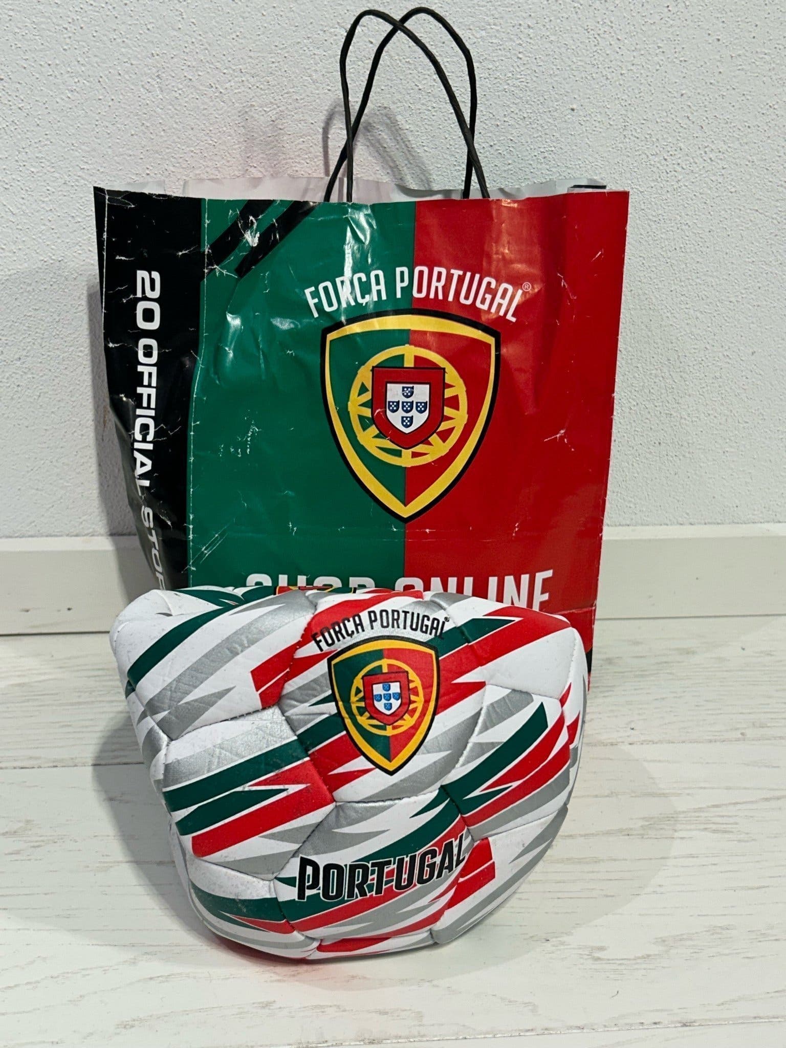 Portugal fotboll med "Força Portugal" tryck