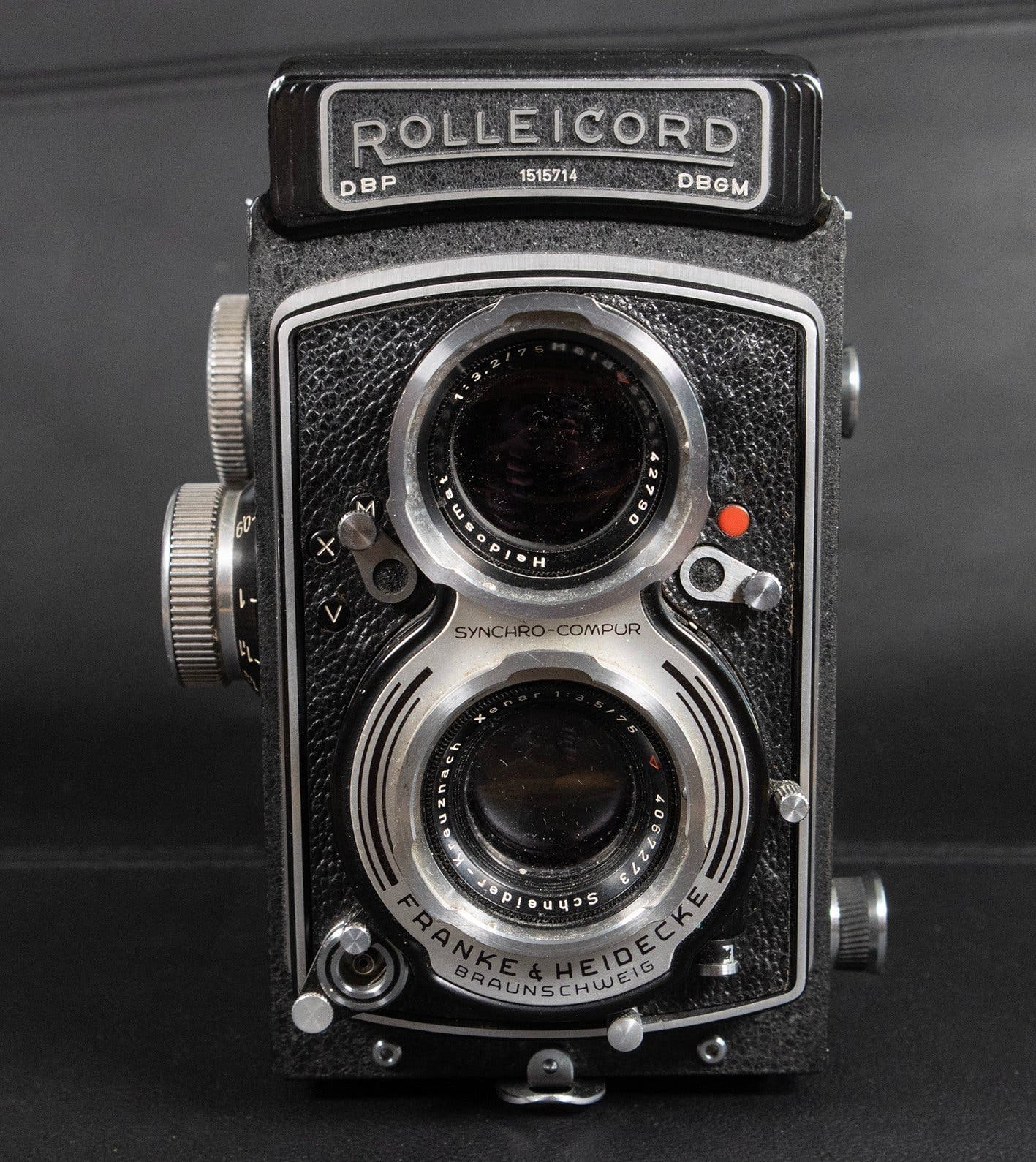 Rolleicord V från 1954 med originalfodral, 6x6 på 120-film
