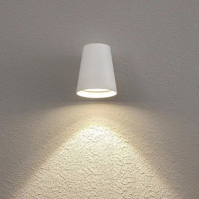 NYA! Hide-a-Lite Vägglampa Cone GU10 230v Vit Utomhus IP54 inkl moms