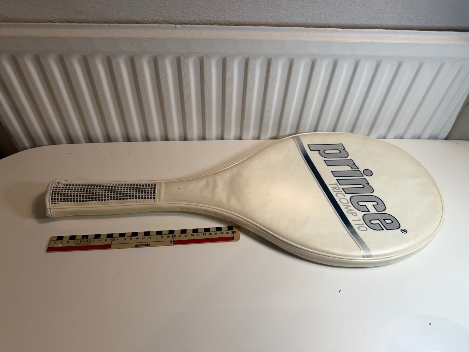Vintage Prince TriComp 110 Tennisracket 1988 med fodral