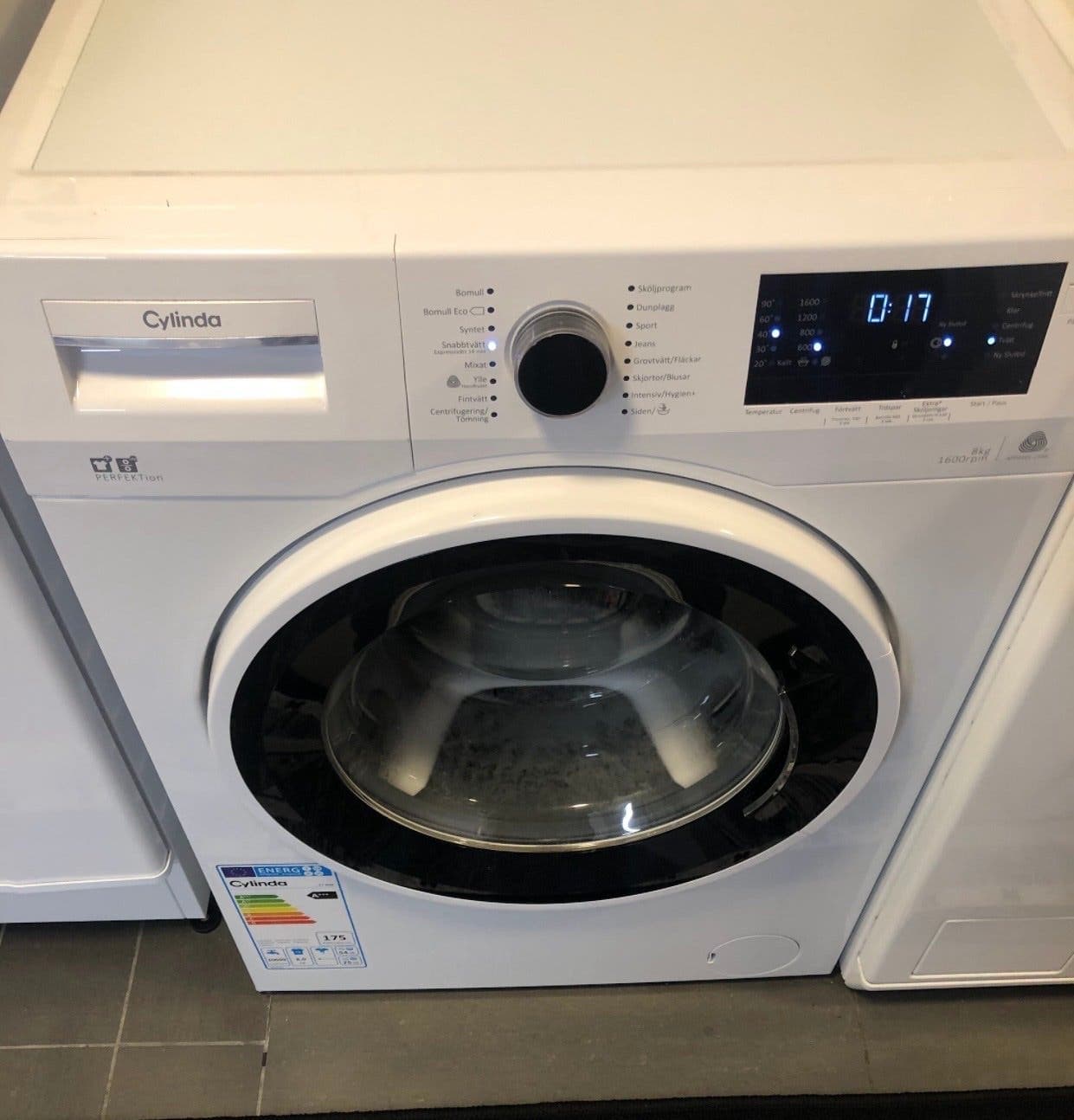 Cylinda FT 5586 Tvättmaskin 8 kg 1600 rpm