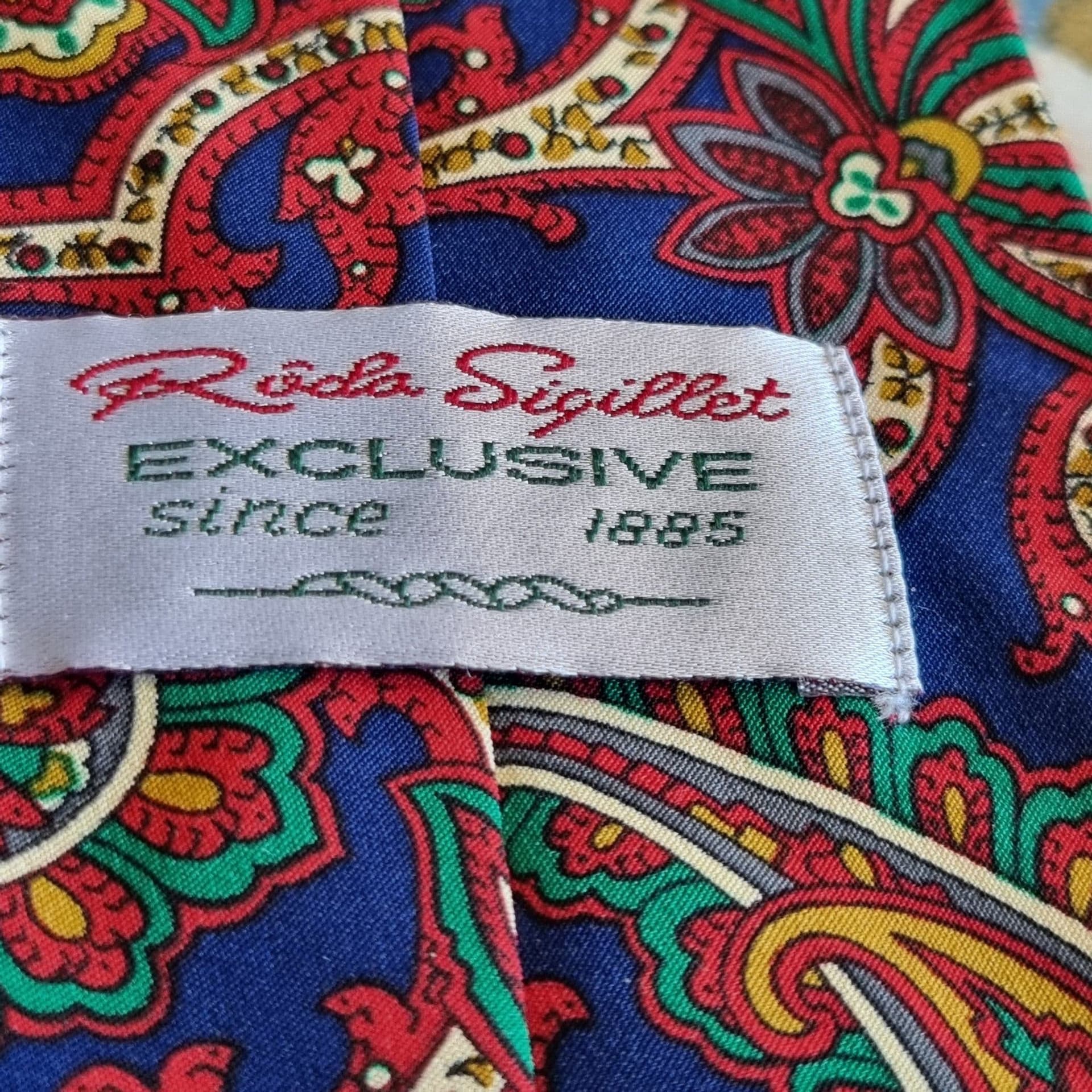 Röda Sigillet flerfärgad slips vintage