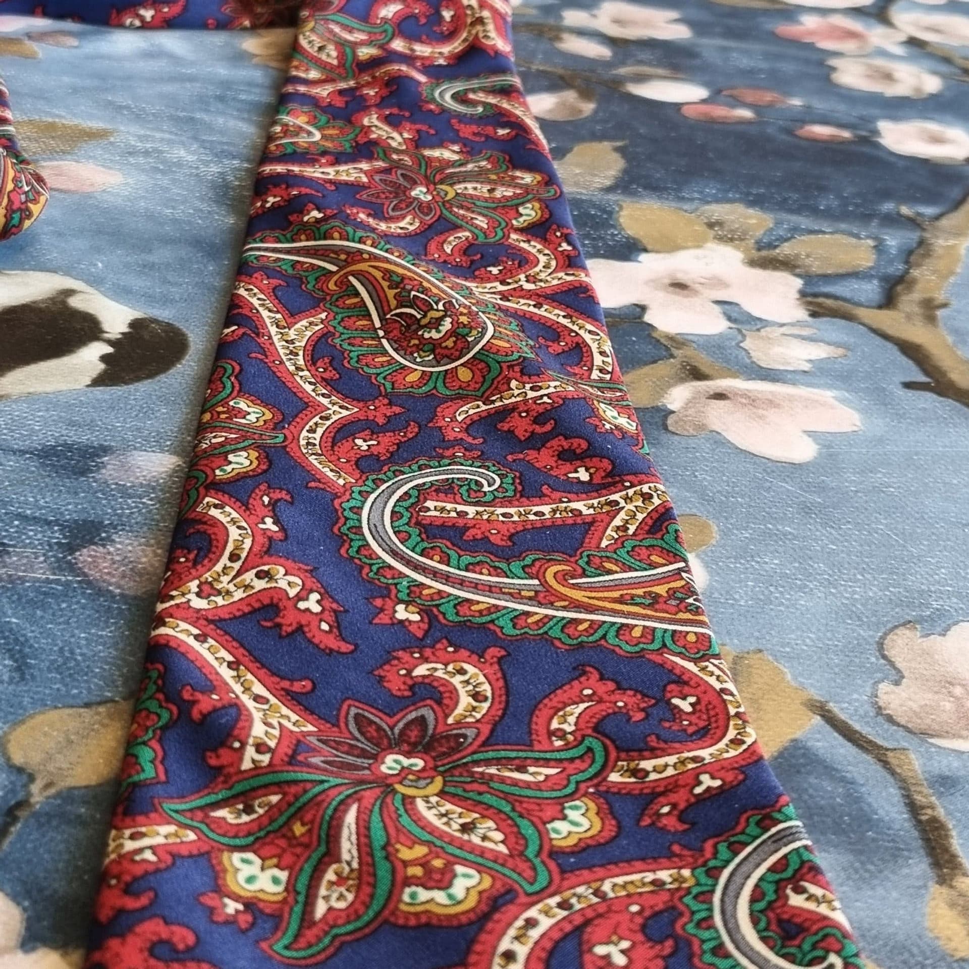 Röda Sigillet flerfärgad slips vintage