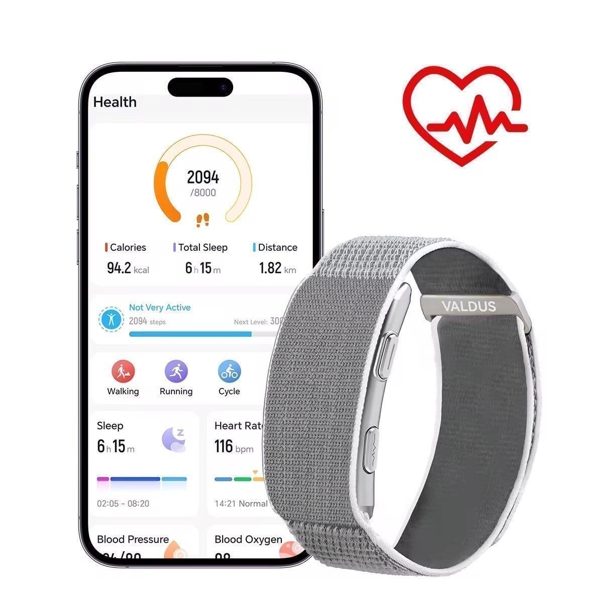 Smart arm band VALDUS VITRO Aktivitetsarmband