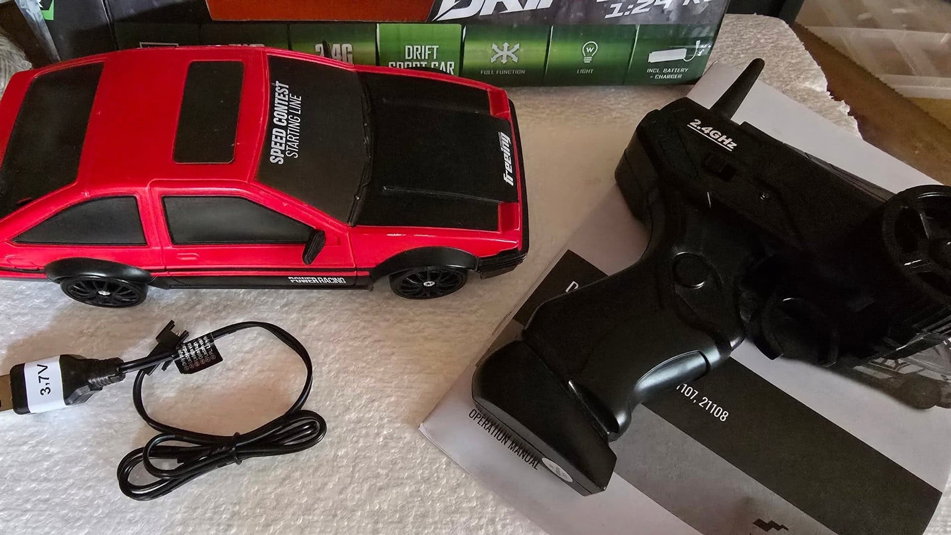 Amewi Drift RC Bil 1:24 radiostyrd driftbil 15km/h fint skick rtr skitrolig!