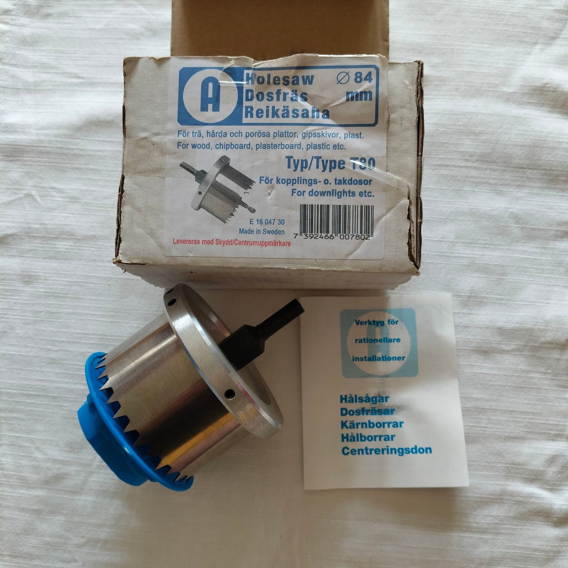 Hålsåg Dosfräs Typ T80 84 mm - Oanvänd