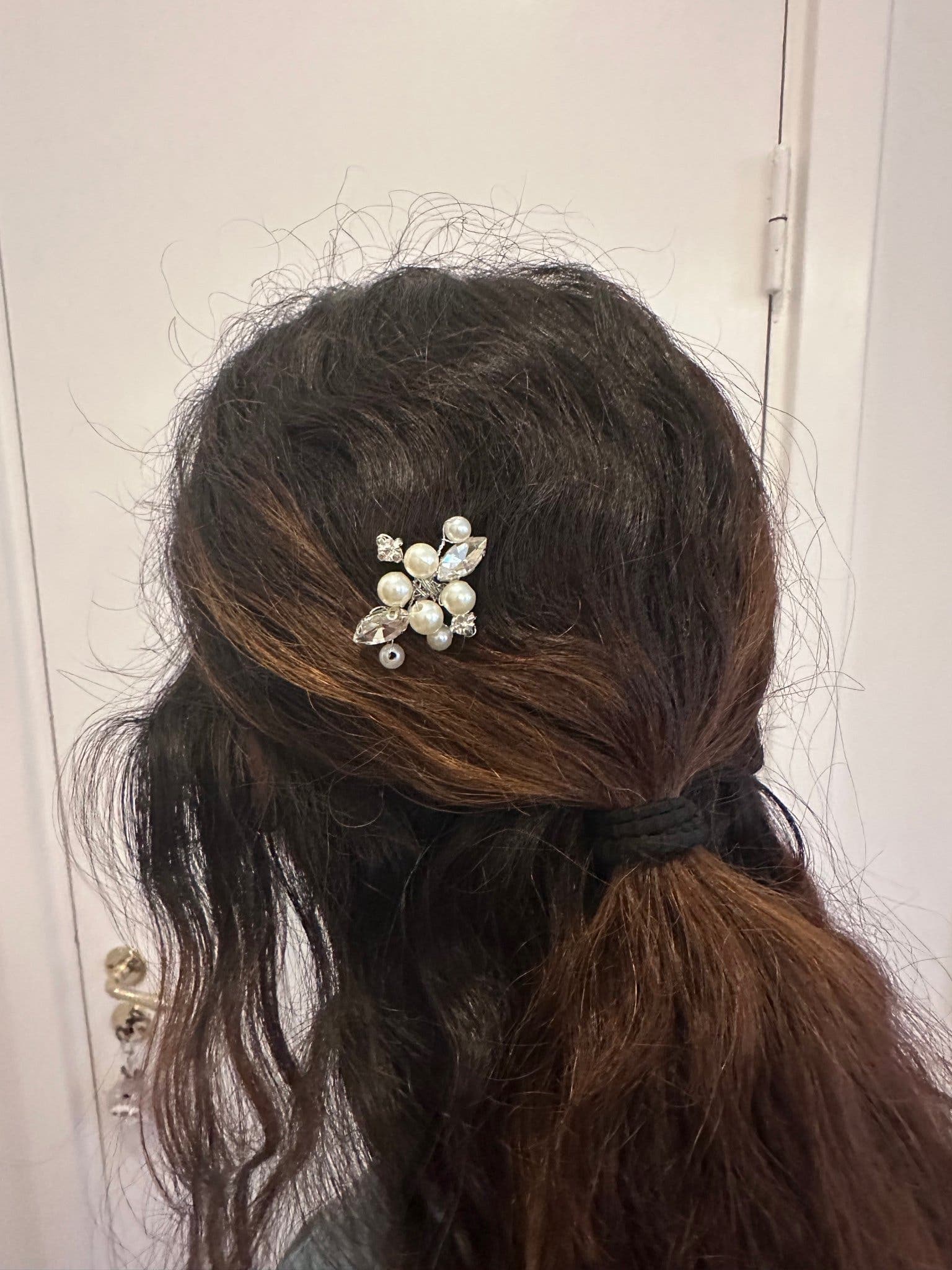 Hårnålar med pärlor och strass - 3 stk