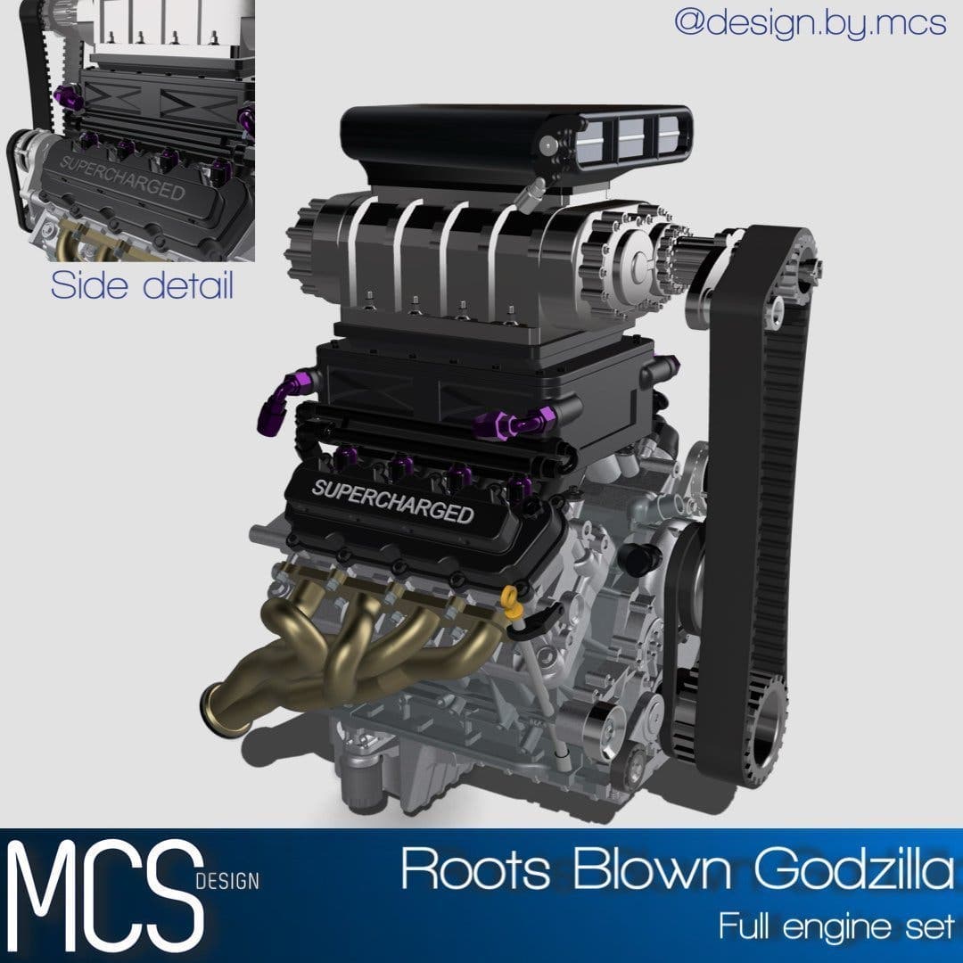 1/24 Ford Godzilla 7.3L Roots Blown