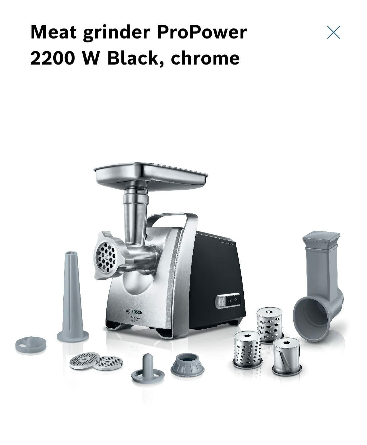 Bosch ProPower Köttkvarn MFW68640 (2200W) - Helt Ny i kartong!