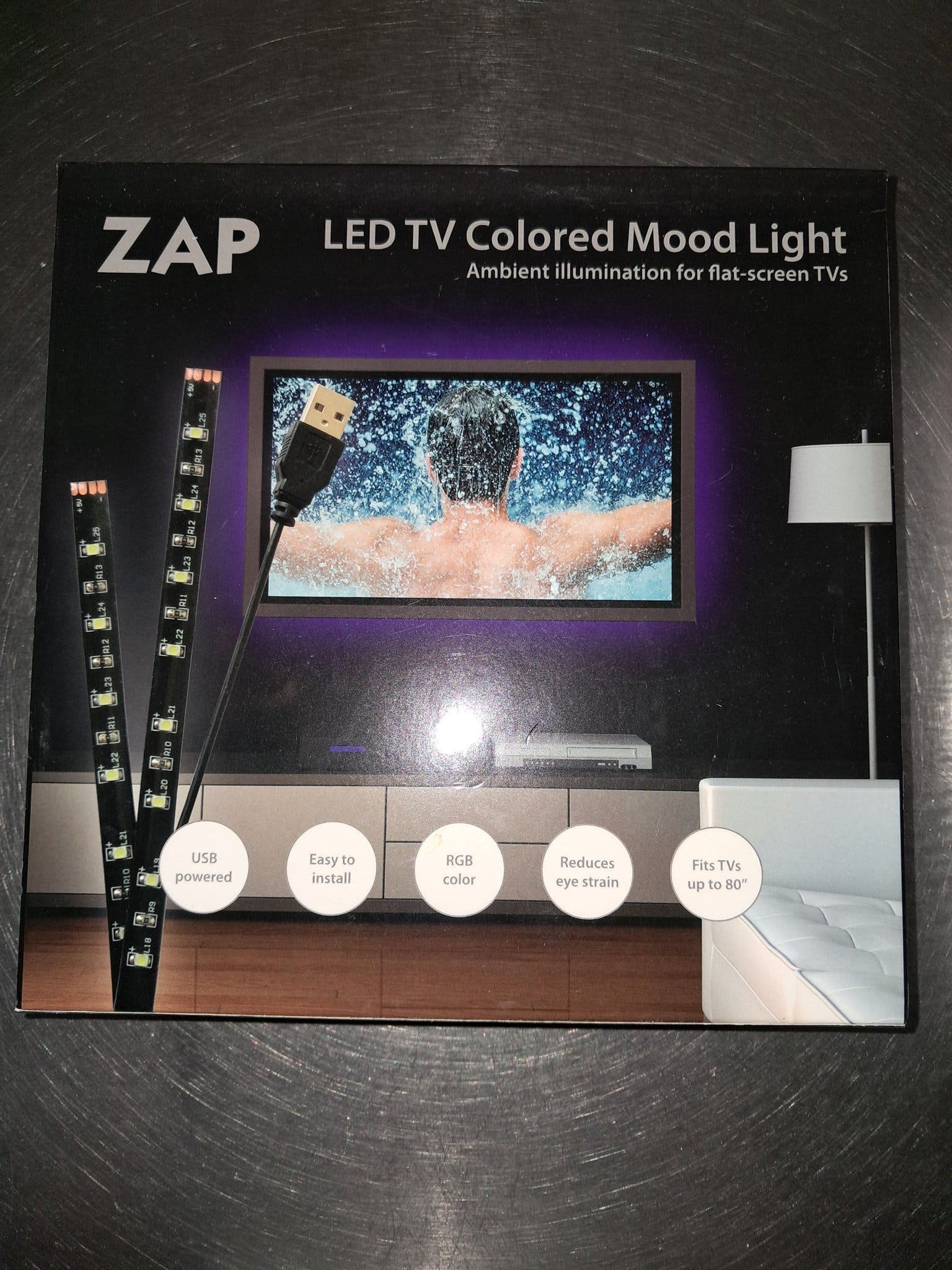 ZAP LED TV Färgad Stämningsbelysning för Platt-TV