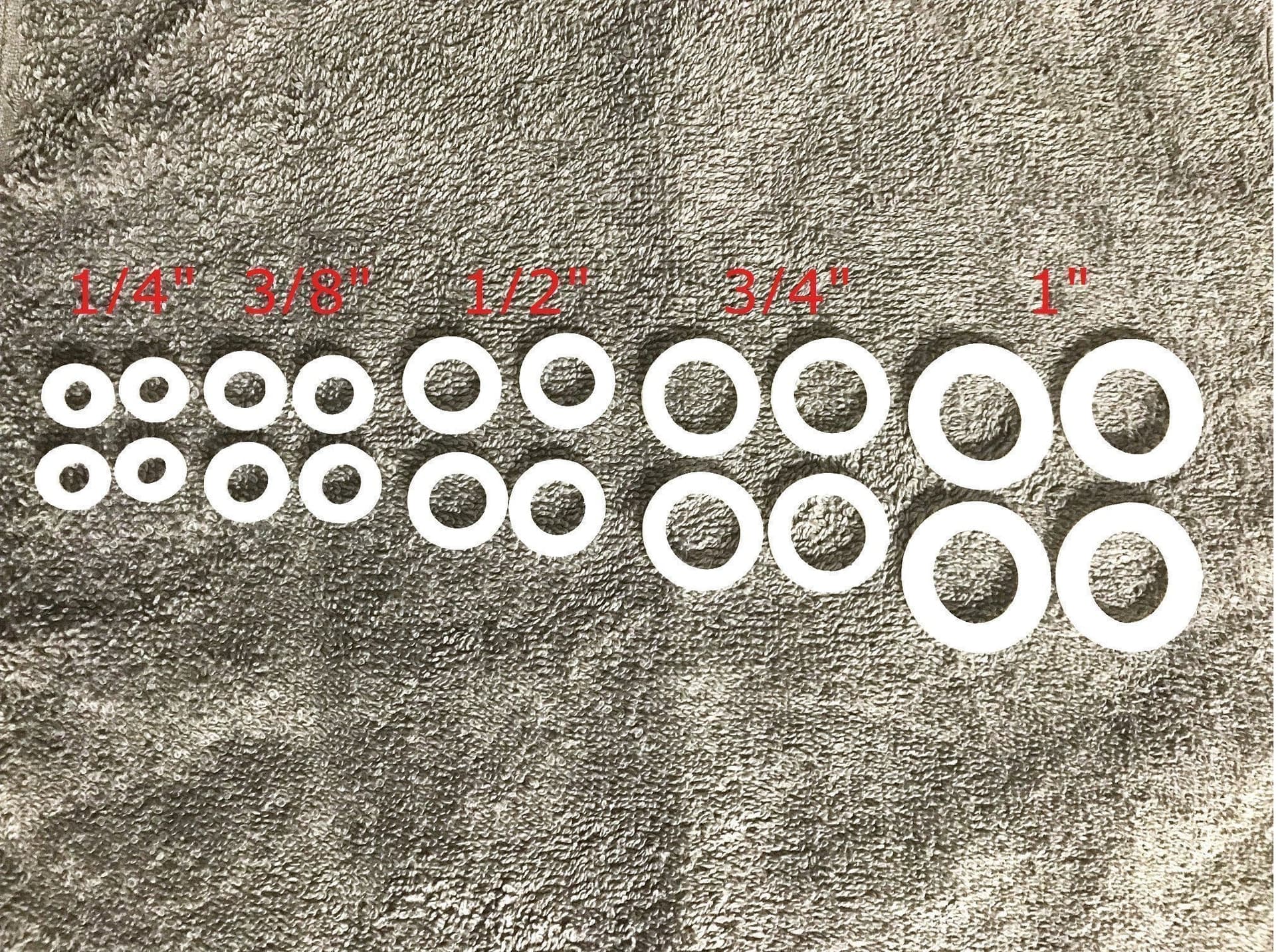 Packningssats, Silikonpackning (Silikon tätningsbricka)1/4" 3/8" 1/2" 3/4" 1"X20