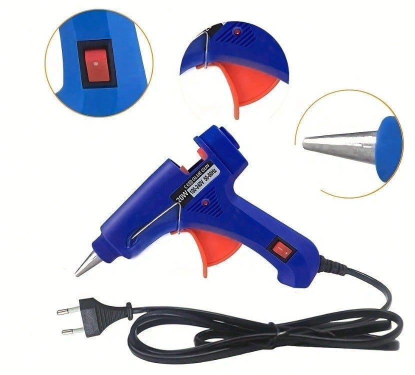 Mini limpistol med 20 limstift för DIY-hantverk
