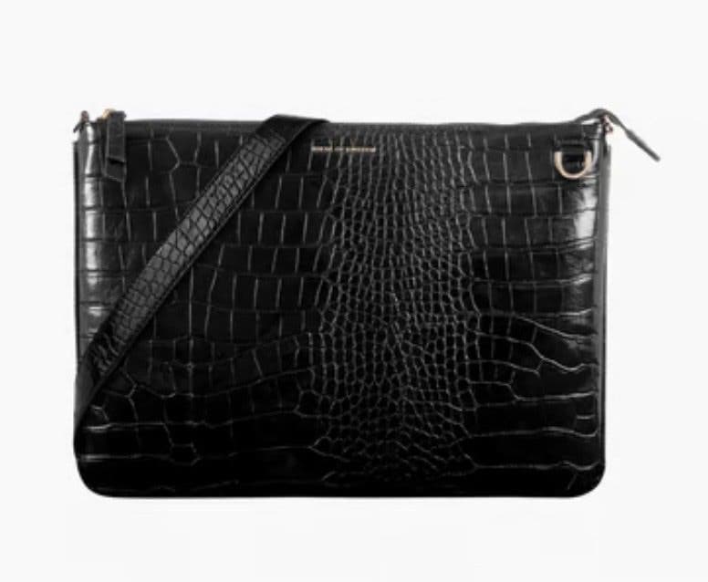 Ideal of Sweden datorväska svart croco för laptop - OANVÄND NWT
