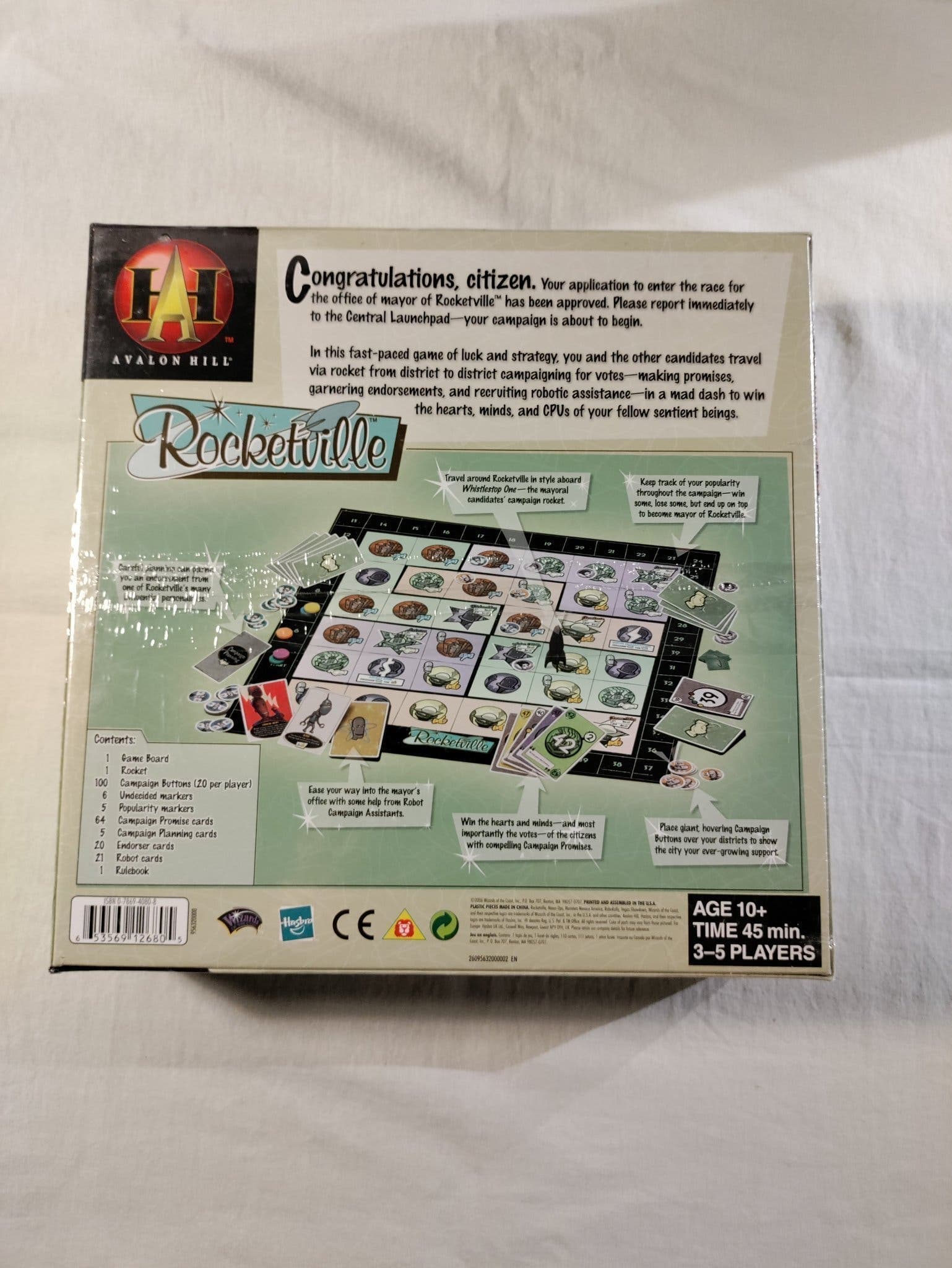 ROCKETVILLE - Future Election Boardgame - Richard Garfield (New & Unopen)