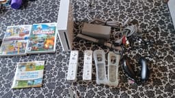 Nintendo Wii konsol med 3 spel och tillbehör