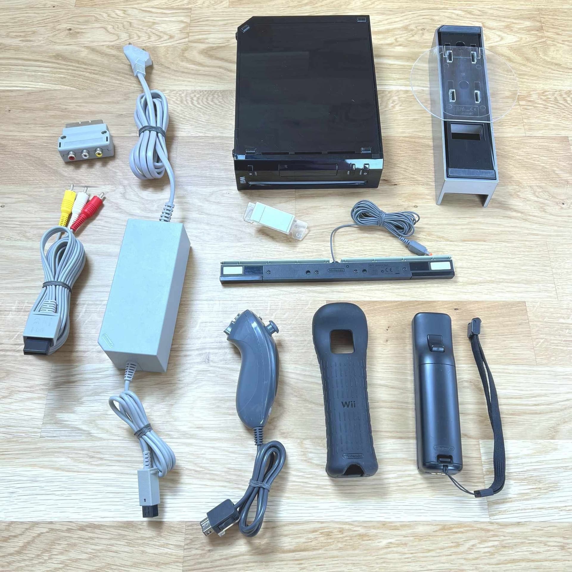 Nintendo Wii Konsol (Svart) med handkontroll och tillbehör | Bra skick