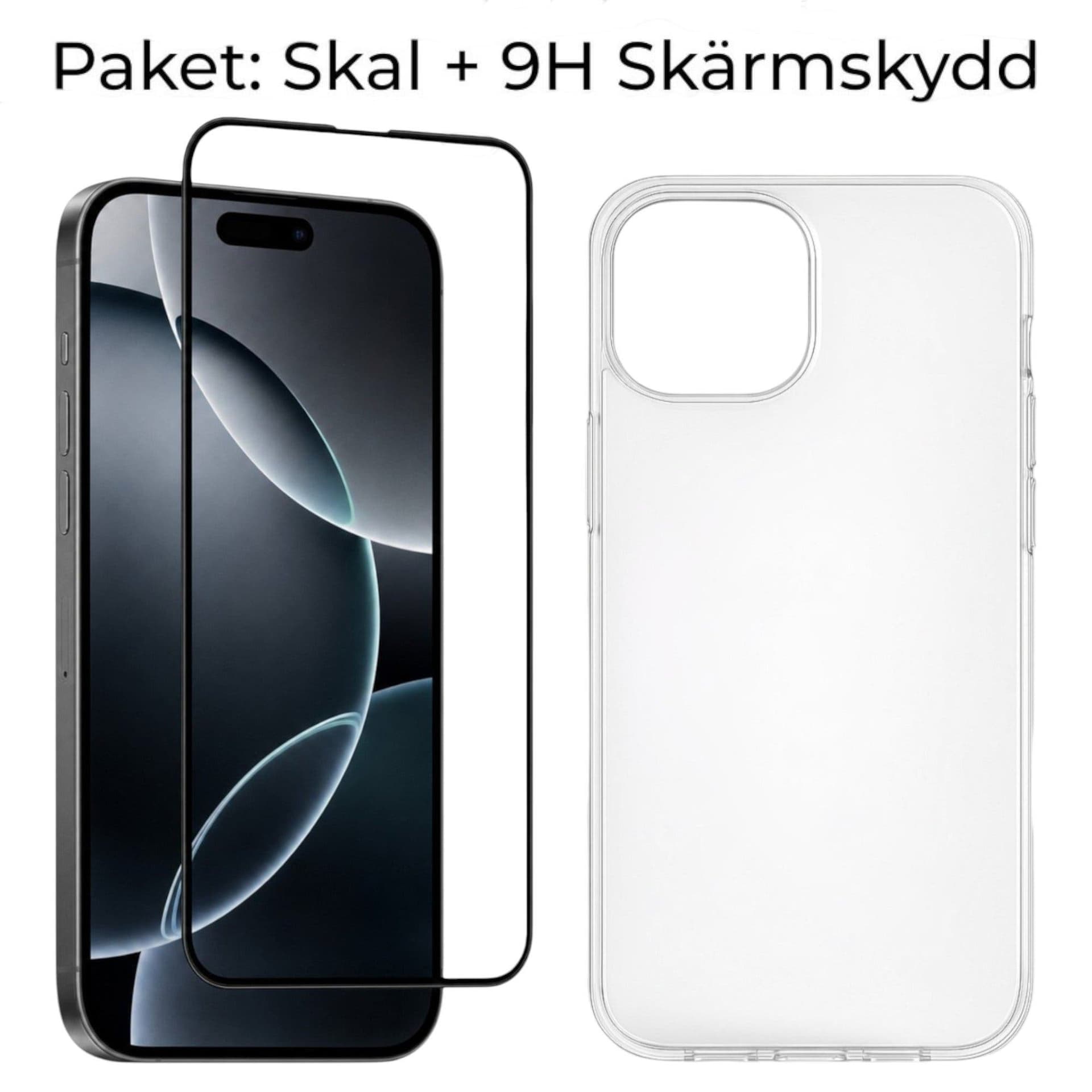 [Paket] iPhone 14 Pro Skal + 9H Härdat Glas Skärmskydd - Transparent