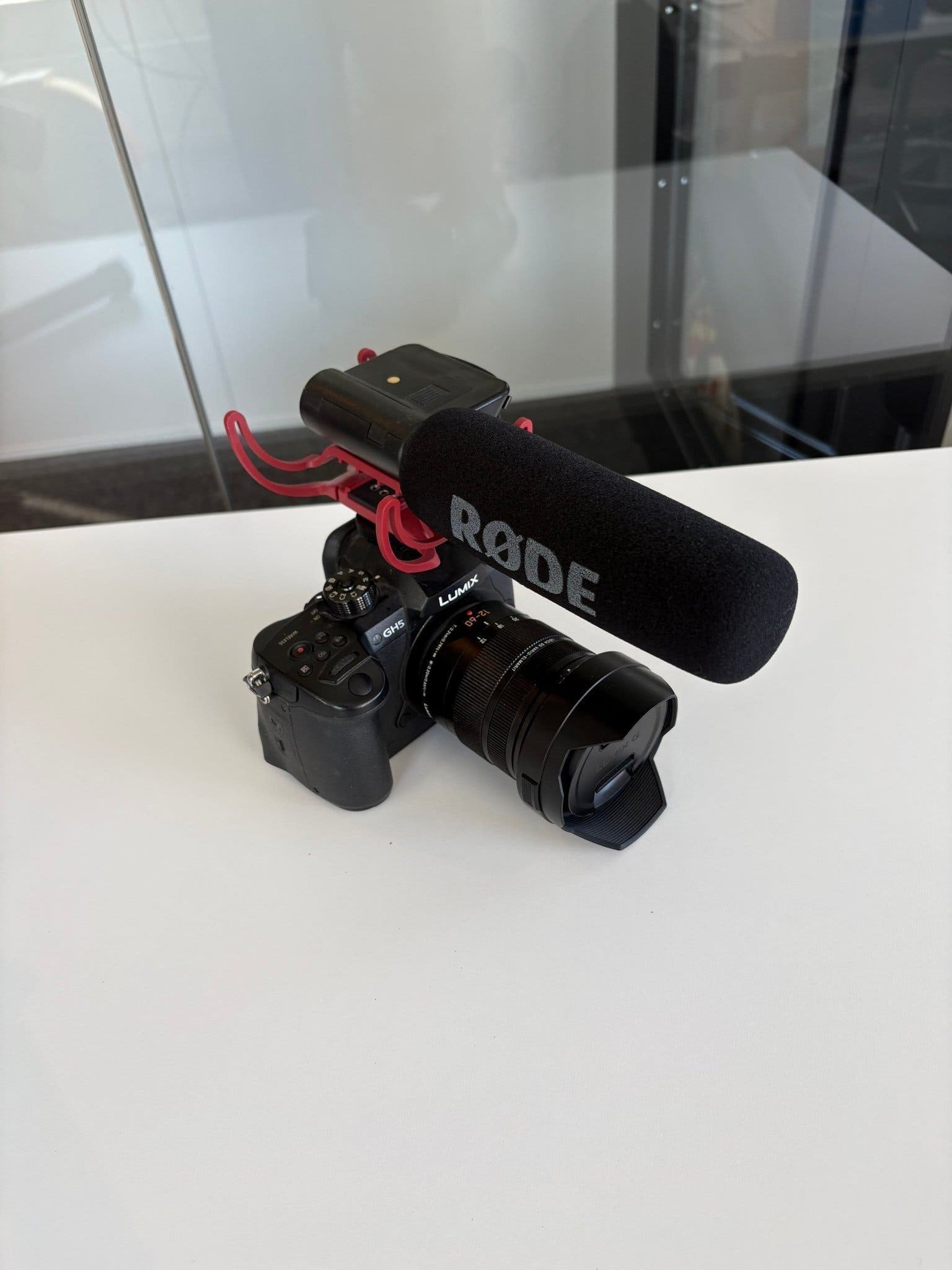 Panasonic LUMIX GH5 Camera med 12-60 Objektiv och RØDE Videomic