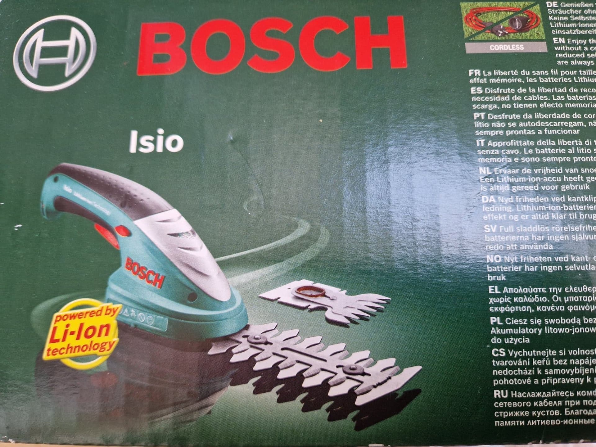 Bosch Isio Grässax och Busksax med Teleskopskaft.opskaft