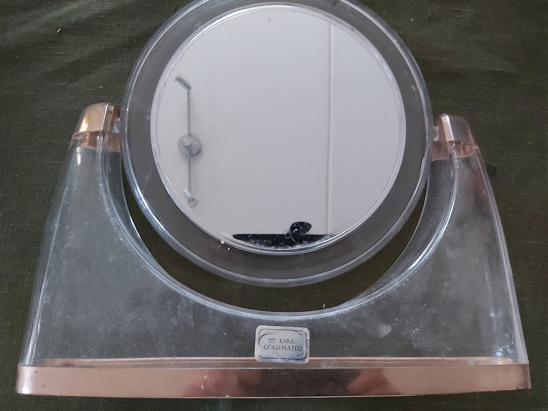 Original vintage Art Deco Bordspegel med 22 Karat Guldpläterad