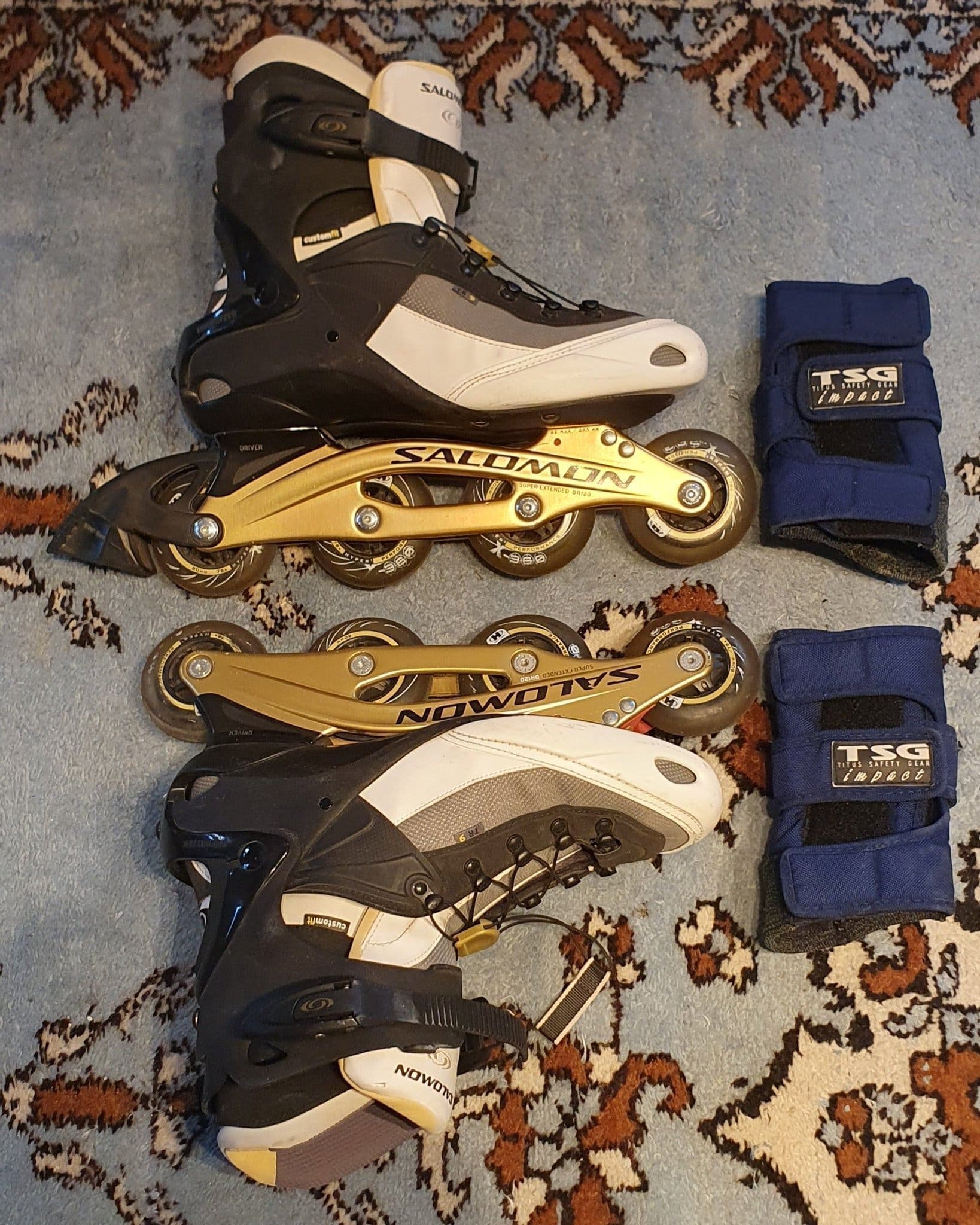 Salomon Inlines med handledsskydd TSG Impact och special ryggsäck .