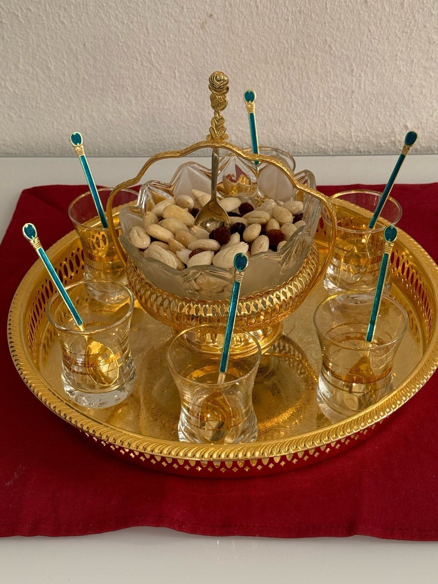 Te/kaffe set vintage guld