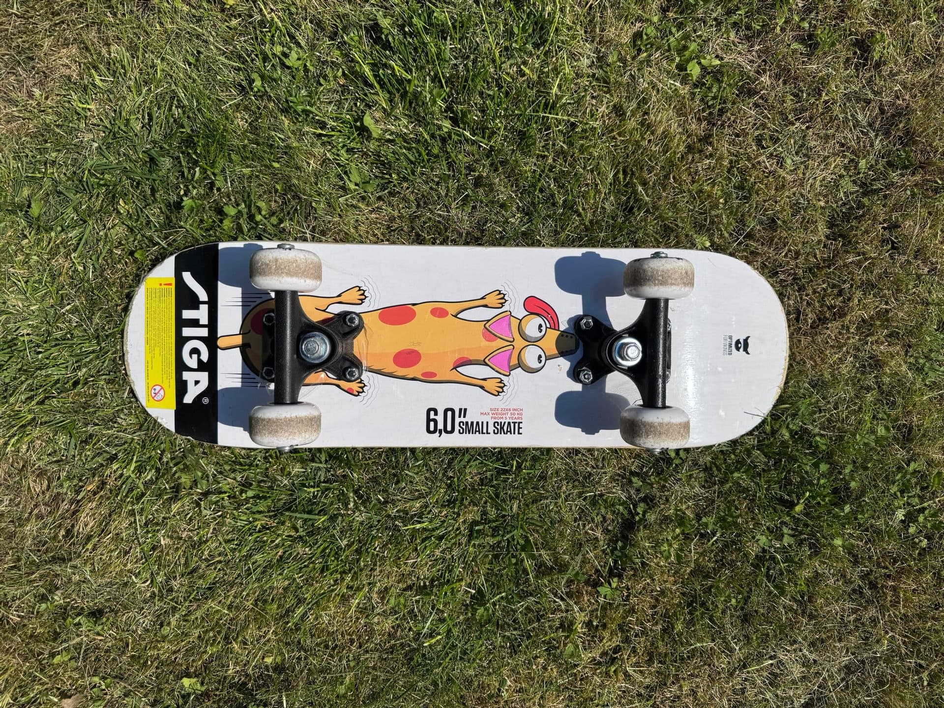 Stiga Skateboard 6.0" Small Skate med Hundmotiv