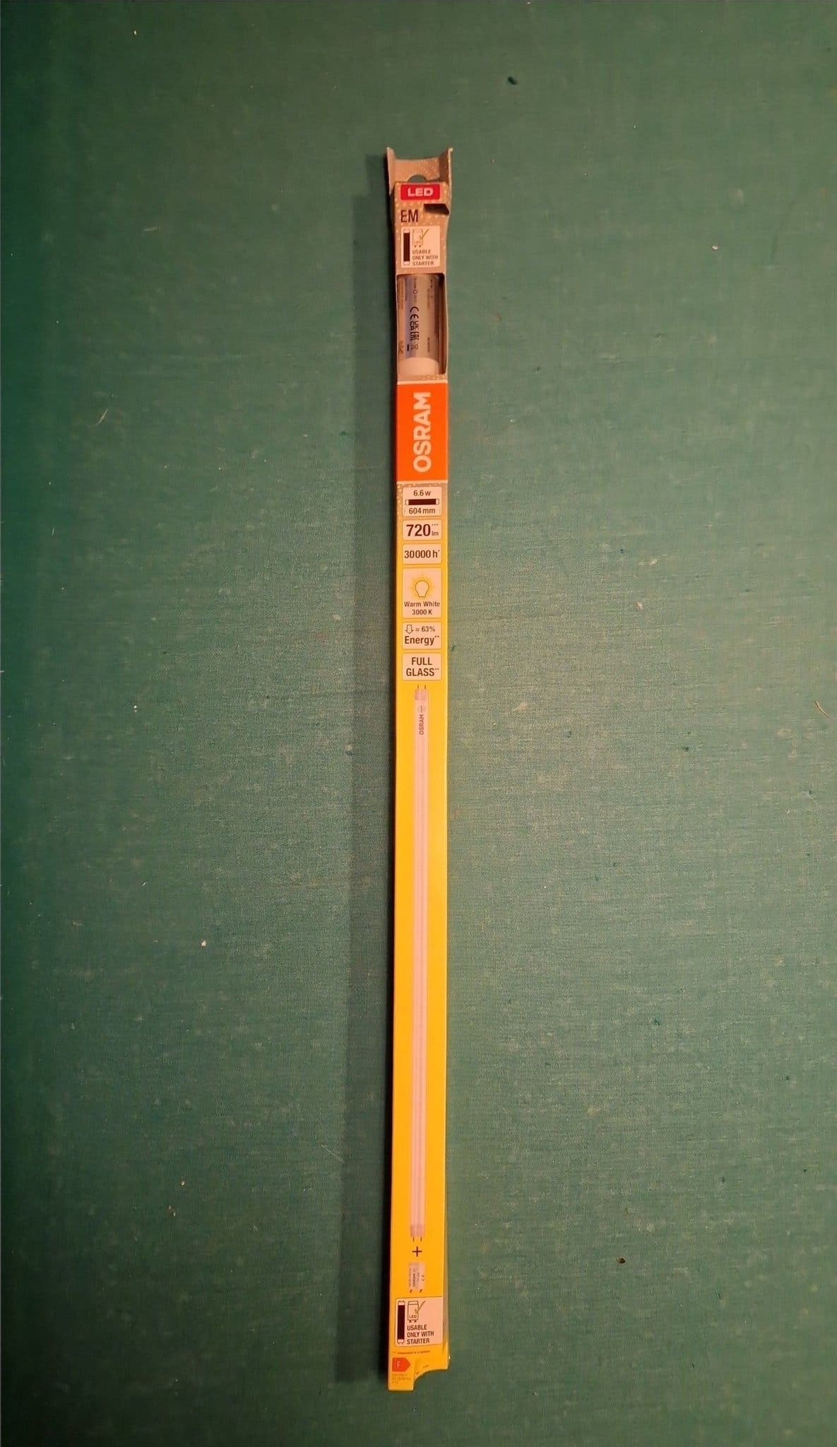 OSRAM LED-lysrör 6.6W, 604mm, 720lm, Varmvit 3000K