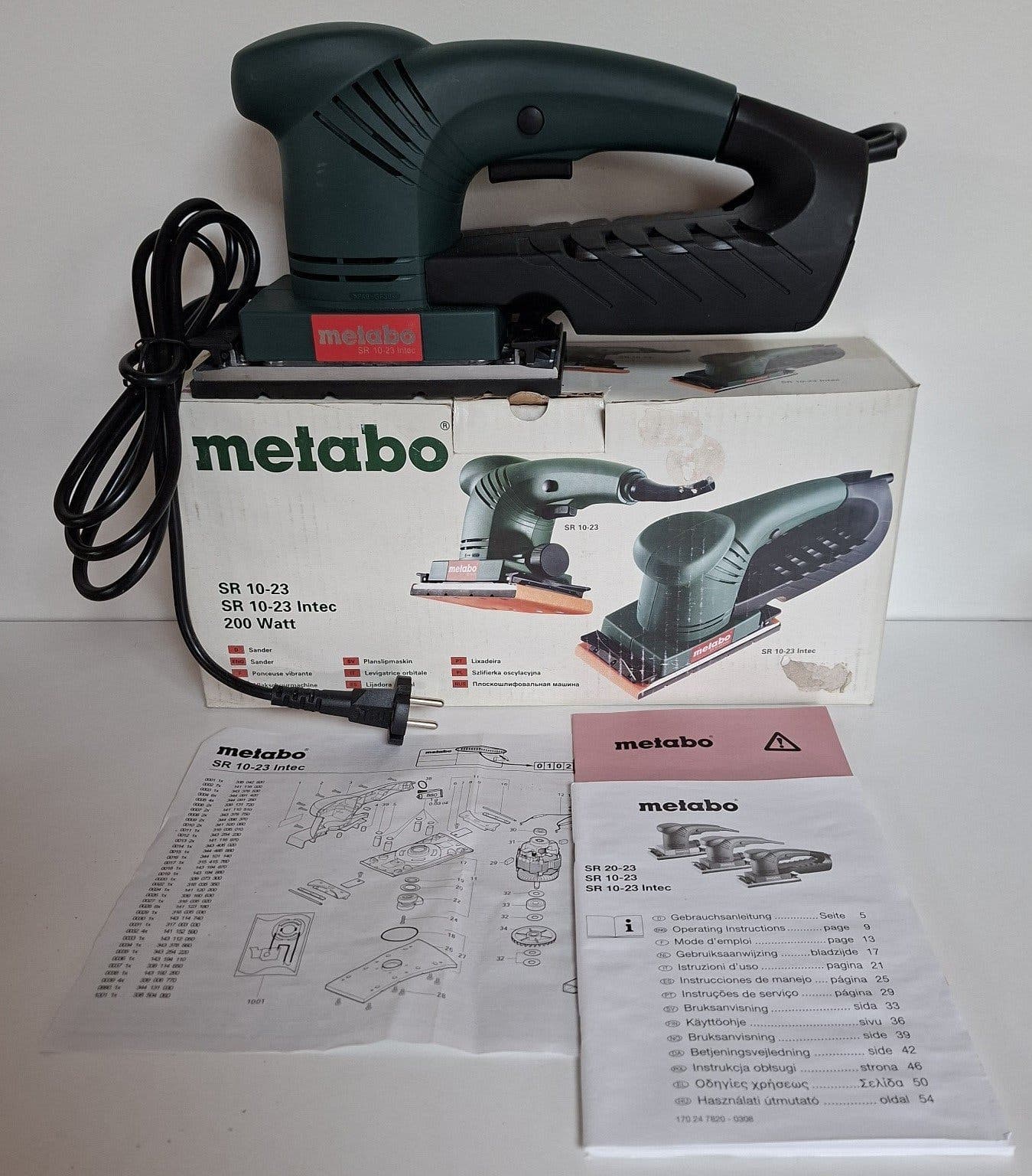 Metabo SR 10-23 Intec planslipmaskin slipmaskin slip + sandpapper slippapper