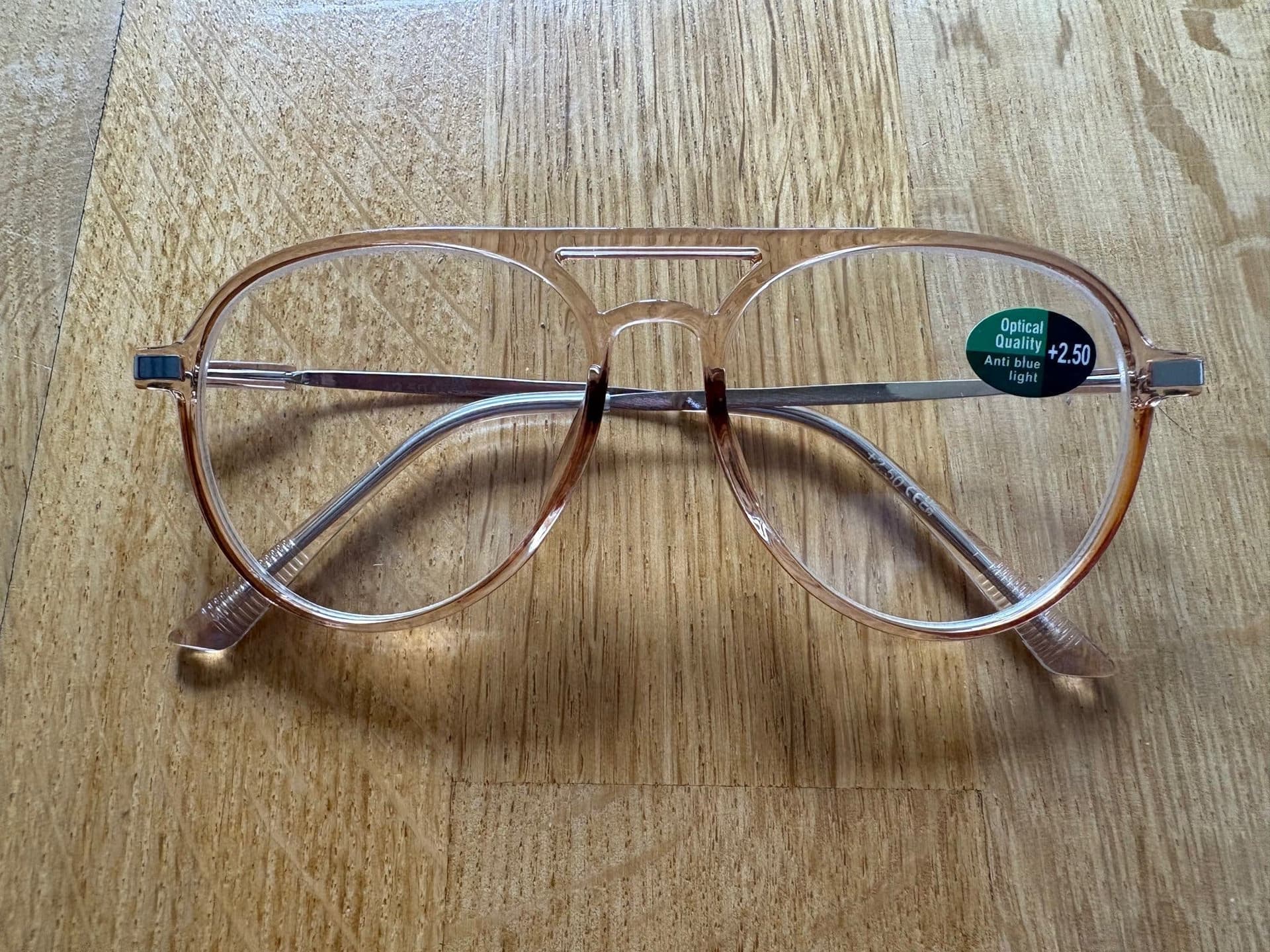 NYA Läsglasögon med anti-blått ljus, +2.50 styrka