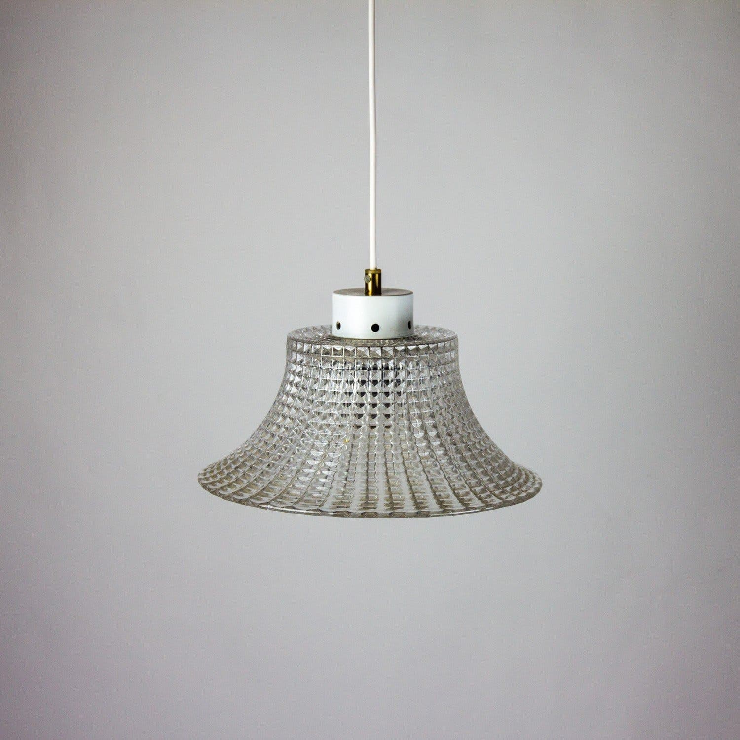 Takpendel Orrefors kristallglas, Design Carl Fagerlund, 1960-tal