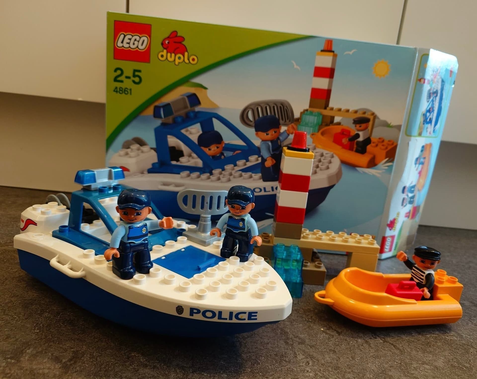 LEGO Duplo Polisbåt 4861 Tjuv Polis båt