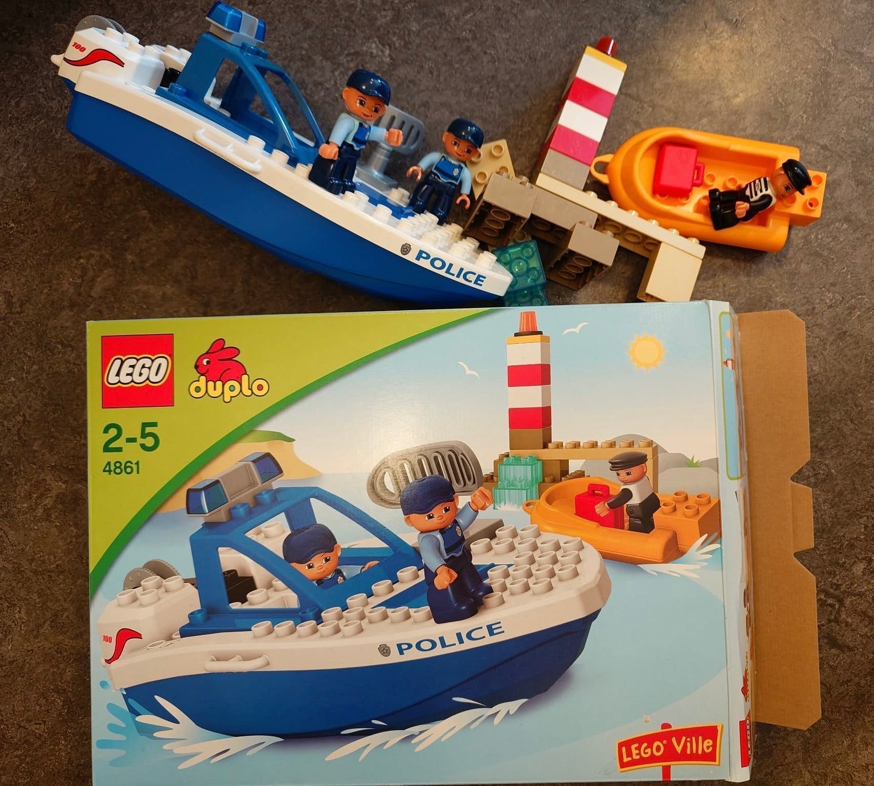 LEGO Duplo Polisbåt 4861 Tjuv Polis båt