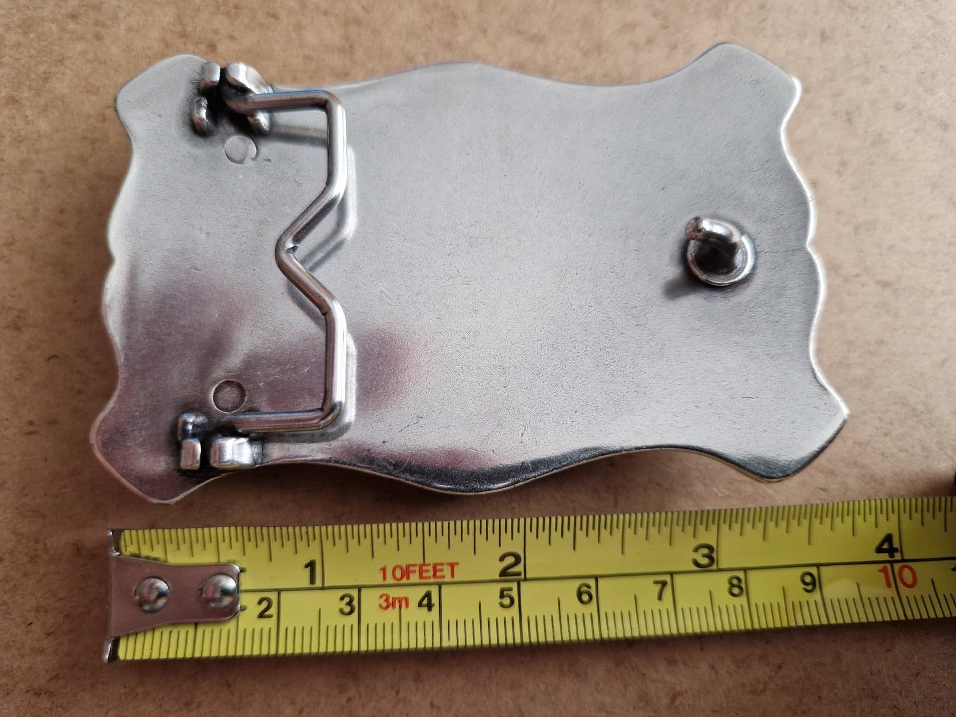 Western Bältesspänne Longhorn Tjur Cowboy Silver Guldstjärnor