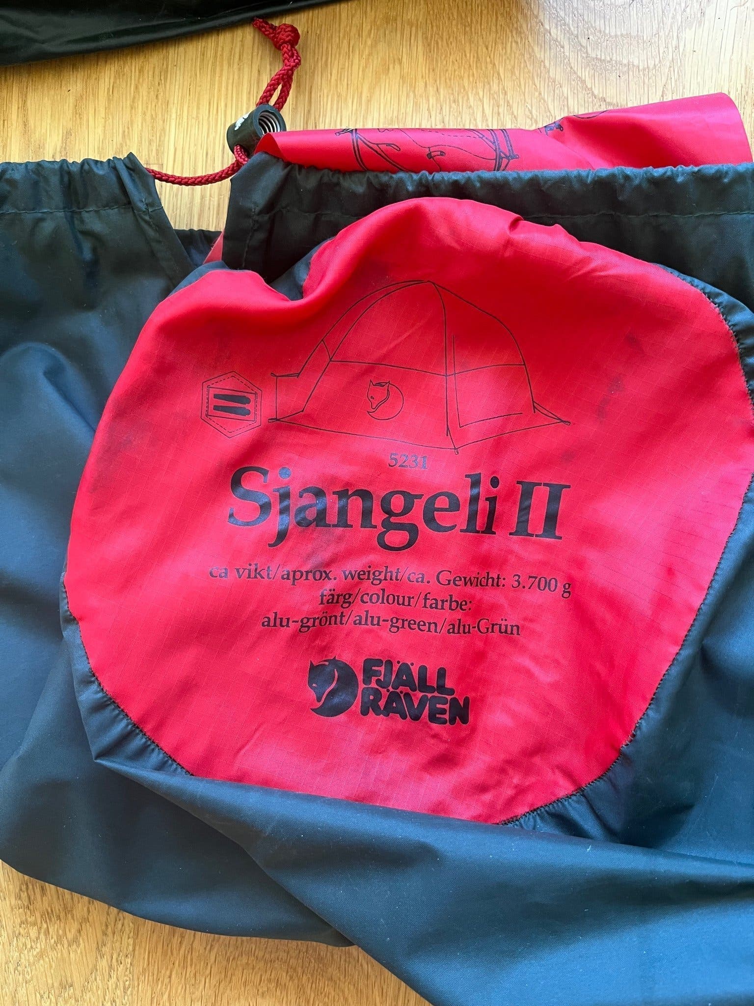 Fjällräven Sjangeli II – komplett 2-personerstält i mycket fint skick