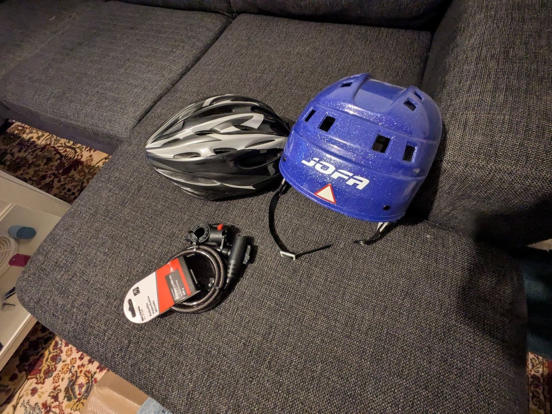 Cykelhjälmar och cykellås