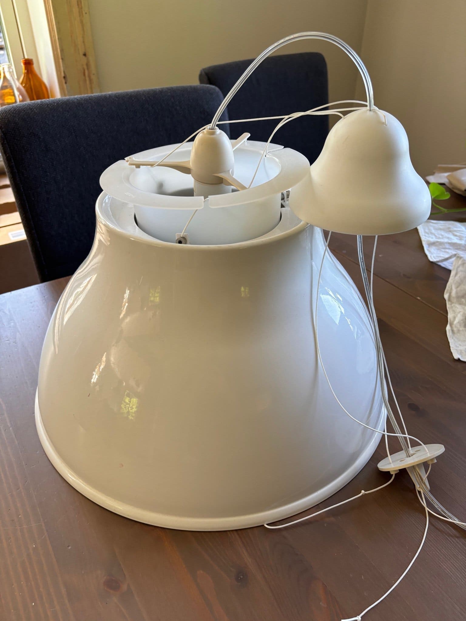 IKEA Äldre Taklampa Vit metall Bumling kopia