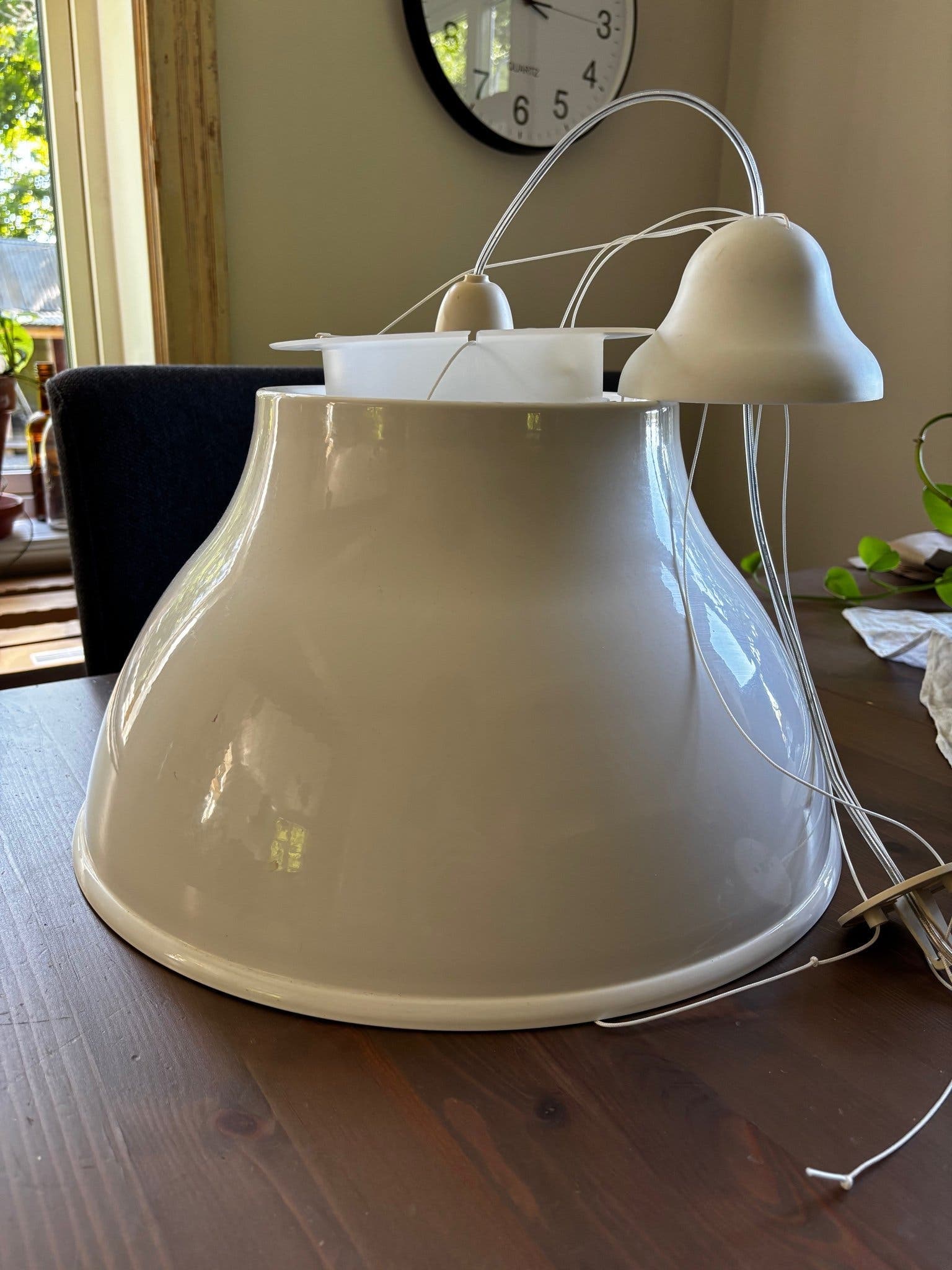 IKEA Äldre Taklampa Vit metall Bumling kopia